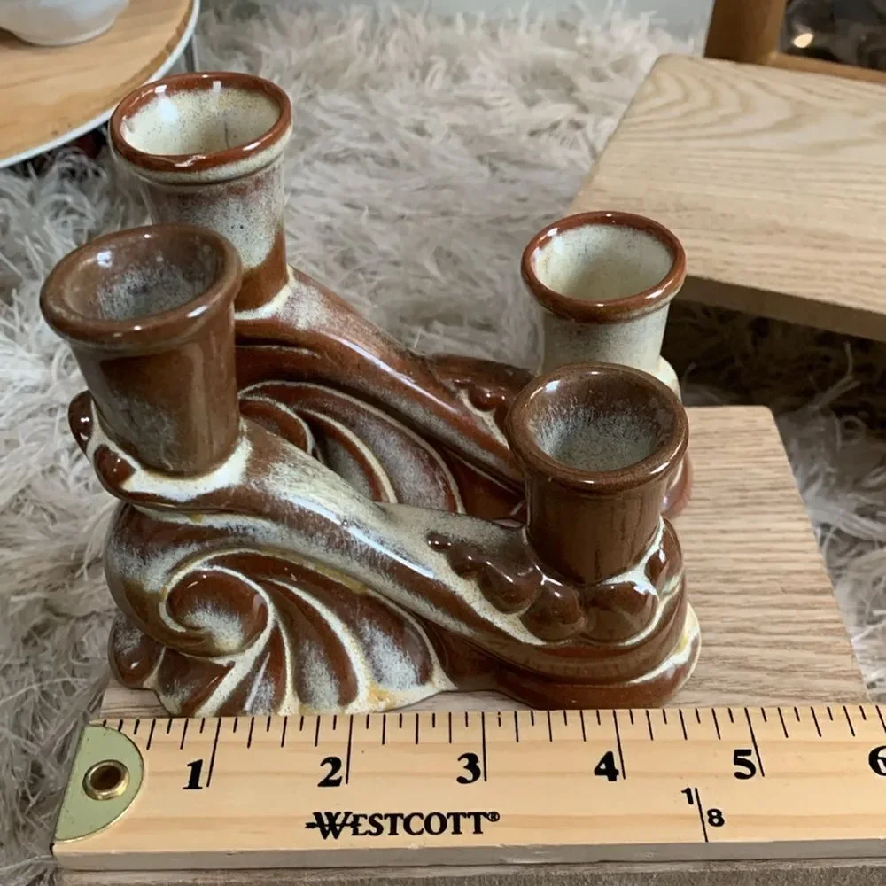 Vintage Frankoma Pottery 304 Candleholders *Note Not A‎ Matching Pair